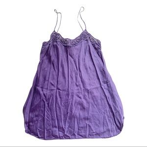 Victoria’s Secret Gold Label Purple 100% silk dress slip nightie